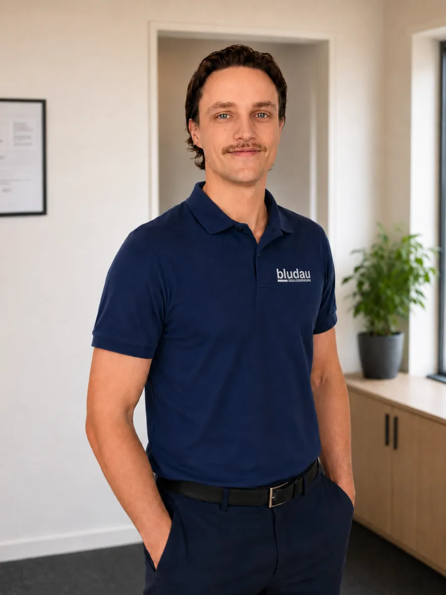 René Bludau, Inhaber von bludau Gebäudereinigung in Grevenbroich – persönlicher Ansprechpartner für Hausverwaltungen, Büros und Privatkunden